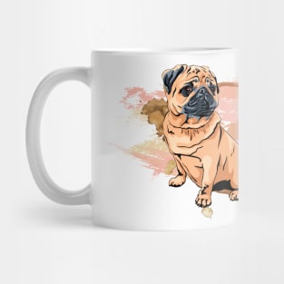 Cute pug and coffee Mug